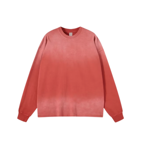 Sudadera Oversize de Cuello Redondo, Color Liso, Forro Polar Suave, Ajuste Relajado, Estilo Urbano - Product Image 1