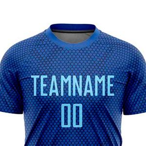 Nouveau style d'uniformes de football de la meilleure qualité fabriqués au Pakistan à bas prix uniforme de football d'entraînement de football logo personnalisé couleur bleu foncé - Product Image 4
