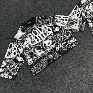 Camiseta Oversize de Algodón 100% de Alta Calidad para Hombre, Estilo Urbano, Hombros Caídos, Peso Pesado, Color Negro, Personalizable - Product Image 3