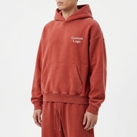 Ensemble sweat à capuche et jogging unisexe personnalisé, épais, délavé à l'acide, de qualité supérieure, coupe oversize, style streetwear en molleton