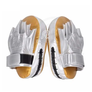 Wholesale Boxing Focus Pads Custom Logo PU Leather Curved Punch Mitts for Professional Training - Product Image 1