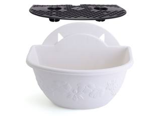 Pot de fleur mural en plastique Jardinière élégante et peu encombrante pour jardin ou bureau - Product Image 1