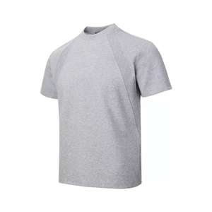 Camiseta de Cuello Redondo para Hombre, 280G, Alta Calidad, Algodón y Spandex, Tela de Doble Capa, Tallas Grandes, Estilo Casual, Lisa - Product Image 2