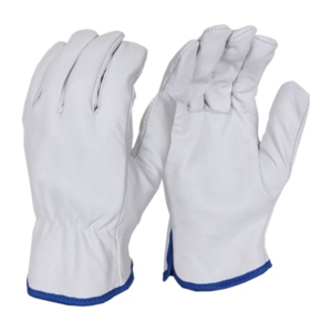 Heavy-Duty Reflective Safety <b>Gloves</b> for Garden Driving Heat Spark Resistant Personal Protective Sheep Grain Leather - Product Image 1