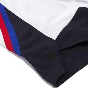 Maillot de basket-ball unisexe blanc avec bordure rouge/bleu marine, col en V, sans manches, séchage rapide, évacuation de l'humidité, polyester/coton, motif crâne - Product Image 4