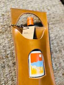 Funda para Botella de Vino de Cuero Genuino Vintage Hecha a Mano por Imra Impex, con Correa, Duradera, Impermeable, Protectora y a Prueba de Polvo - Product Image 3