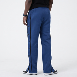 Pantalon Homme en Molleton Épais Tricoté avec Cordon de Serrage à la Taille, Boutons Latéraux, Écologique, Respirant, Style Urbain, Logo Personnalisé - Product Image 2
