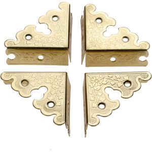 4pcs Retro Style Metal <b>Frame</b> Corner Protectors Decorative Edge Safety Guards Covers for <b>Picture</b> <b>Frames</b> Jewelry <b>Boxes</b> Wooden Gift - Product Image 1
