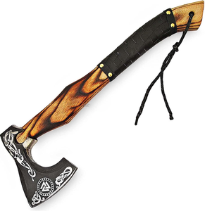 Hache Viking Ranger de haute qualité, fabriquée à la main, en acier au carbone, avec manche en bois et fourreau en cuir, tendance du moment - Product Image 1