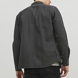 Camisa de Mezclilla de Manga Larga para Hombre, Estilo Casual con Botones, para Uso Diario - Product Image 3