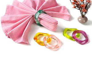 Anneau de serviette en résine pour restaurant, décoration de table de Noël, nouvelle mode, anneau de serviette en résine - Product Image 6