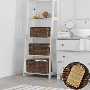 Artex HaiNam Casefield Natural Rattan <b>Storage</b> <b>Baskets</b> Rectangle Stackable Eco-Friendly Organizer For <b>Bathrooms</b> Nordic Style - Product Image 3