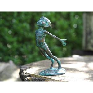 Garden Supplies <b>Hand</b> <b>Casted</b> Pixie Statue Patina green Antique Finish Vintage Pixie Sculpture For Decoration Event Decor - Product Image 1
