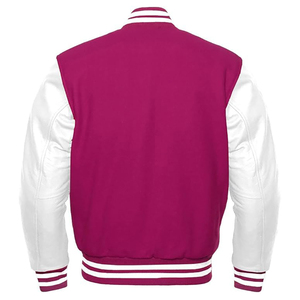 แจ็คเก็ตวาร์ซิตี้รุ่นยอดนิยม ระบายอากาศได้ดี คอเสื้อแบบคอกลม  รับสกรีนโลโก้ แขนยาวเต็มตัว แจ็คเก็ตเบสบอลสไตล์วิทยาลัยสำหรับผู้ชาย - Product Image 2