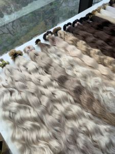 Extensions de cheveux naturels ondulés de qualité supérieure NASA HAIR VIETNAM, 100g en vrac, cheveux humains vierges, 30 pouces, couleur marron, pointes doublement tirées - Product Image 3