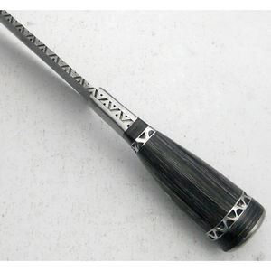 Couteau de chef moderne personnalisé fait main Burraq, lame en acier Damas de 7 pouces, épaisseur 3,0 mm, manche en bois, étui en cuir - Product Image 3