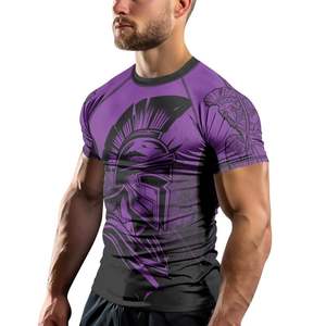 Rashguard de compression MMA respirant à séchage rapide avec logo personnalisé pour arts martiaux et grappling - Product Image 4
