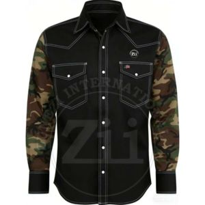 Vêtements de sécurité pour soudeurs, style camouflage bicolore, chemise de travail 100% coton 170 g/m², antistatique, ignifuge, vêtements de travail de sécurité pour la soudure - Product Image 2