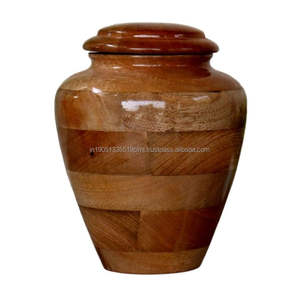 Boîte d'urne en bois massif pour cendres humaines Urne en bois pour cendres d'adultes avec de belles urnes de crémation en bois de mangue de conception gravée - Product Image 4