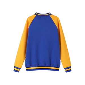 Sweat-shirt à col rond SGRho trois tons en gros, personnalisé, multicolore, avec logo brodé en chenille 3D lettres grecques, pour tenue universitaire - Product Image 2
