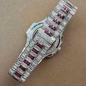 Reloj de Diamante Moissanite con Corte Baguette Antiguo, Reloj Personalizado para Hombre, Acero Inoxidable, Estilo Hip Hop, Reloj Único para Hombre - Product Image 2