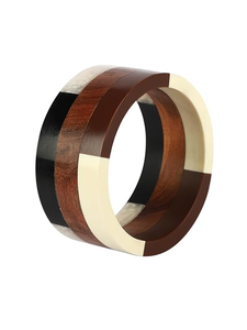 Anneau de serviette classique en bois, décoration rayée, fait main, écologique, support de serviette en stock, pour table, mariage, fête, cuisine - Product Image 5