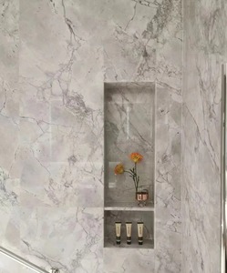 MiyaStone <b>Artificial</b> 3D Printed Calacatta Grey Quartz Big Slab for High-end Hotel & Villa Construction - Product Image 2