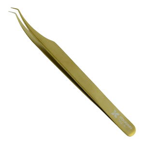 Pinzas Profesionales de Acero Inoxidable de 12 cm para Extensión de Pestañas, Punta Lisa, Recta y Curva, Recubrimiento de Plasma Arcoíris, Duraderas - Product Image 2