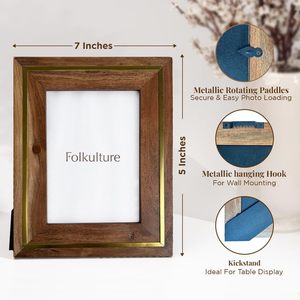 MDF Photo <b>Frame</b> for Wall or Tabletop Rustic Roots Rustic Wooden Picture <b>Frame</b> <b>with</b> Plexiglass Vertical & Horizontal Display - Product Image 2
