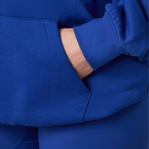 Conjunto de Sudadera con Capucha y Pantalones Cortos Azul Rey para Mujer, Corte Holgado, Ropa Casual para Estar en Casa, Mezcla de Algodón, Ropa Deportiva para Mujer - Product Image 6
