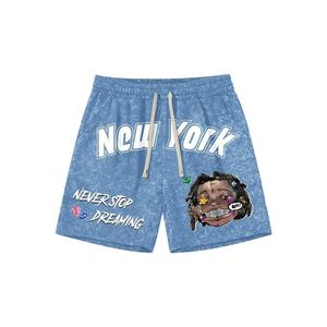 กางเกงขาสั้นผู้ชายแนวสตรีทแวร์ผ้าฟลีซสีล้วนสำหรับชายทะเลชายทะเลชายทะเลชายทะเลชายทะเลชายทะเลชายทะเลฮิปฮอปฤดูร้อน - Product Image 1