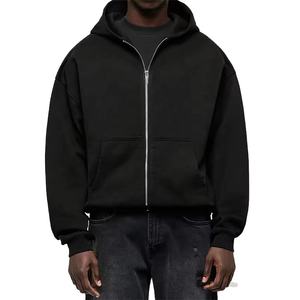 Sweat à capuche zippé pour hommes en coton mélangé de haute qualité surdimensionné pour impression bouffante brodé Logo personnalisé Factory Direct Basics Joggerwear Au - Product Image 4