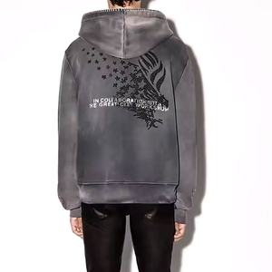 Sudaderas con capucha de hombre lisas personalizadas de algodón 100% hechas en fábrica para invierno resistentes a la decoloración del sol con diseño de logotipo personalizado - Product Image 6