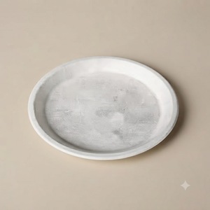 Assiette ronde compostable blanche de 10 pouces en bagasse, écologique pour la restauration - Product Image 4