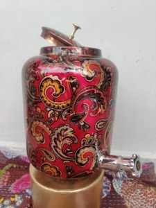 Distributeur d'eau en cuivre au look vieilli, style antique, finition solide, fabrication sur mesure - Product Image 5