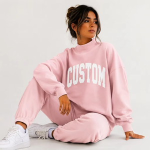 Sweat-shirt oversize en molleton tie-dye pour femme, col montant, coton brossé doux, streetwear, écologique, séchage rapide, respirant - Product Image 1