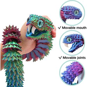 Modello di Serpente Magico Oversize da 35,5 Pollici Stampato in 3D con Denti Mobili e Articolazioni Flessibili, Sorprendente Regalo Antistress - Product Image 2