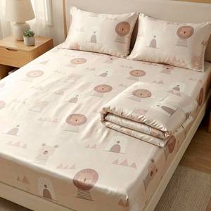 Drap-housse Pinedream en Lyocell 40S 200TC, motif animaux de dessin animé, respirant, doux pour la peau, naturel, lavable en machine, ensemble pour la maison - Product Image 6