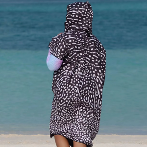 Wholesale Changing Printed Warm Custom Surf Whaleshark Adults Cotton Poncho <b>Towel</b> - Product Image 2