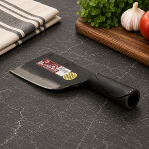 Cuchillo OHA MATE Cleaver, Acero al Carbono Forjado a Mano, Acabado Mate, Mango de Hierro Fundido, Estilo Japonés, 6-7.9 Pulgadas, Ambidiestro - Product Image 1