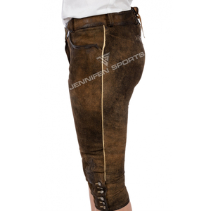 Pantalones cortos bávaros de cuero de alta calidad, transpirables y de ajuste holgado, los más vendidos para mujer. - Product Image 3