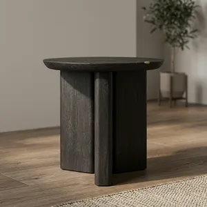 Table basse ronde en bois moderne, design minimaliste, fabrication artisanale, meubles durables pour le salon, SUNWOODD EXPO - Product Image 5