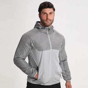 Chaqueta Impermeable y Cortavientos de Poliéster/Algodón con Camuflaje y Cremallera Frontal con Logotipo Personalizado para Hombre, Gran Venta - Product Image 2