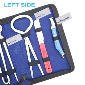 Kit Profesional de Herramientas para Herradores con Cortaúñas de 12 Pulgadas, Detector de Dolor, Cortaúñas para Potros, Pulidor, Alicate de Crimpado, Lazo y Cuchillo de Alineación - Product Image 3