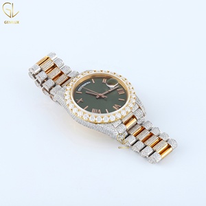 Haute qualité entièrement glacé analogique en acier inoxydable Hip Hop Pass diamant testeur Moissanite clouté diamant montre pour hommes - Product Image 6