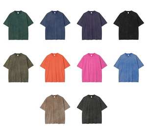 Camiseta de Hombre con Cuello Redondo y Lavado Ácido, de Moda, en Venta / Camiseta de Hombre con Lavado Ácido, Lisa y de Longitud Regular - Product Image 2