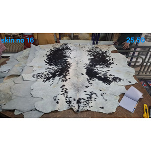 Rustic Accent Floor Decor Natural Cow Skin Hide Genuine Leather Rug Authentic Real Animal Carpet <b>Large</b> Size Living Room Area Mat - Product Image 1