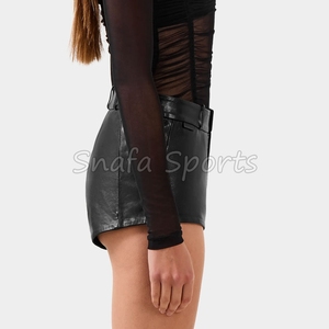 Latest Design Customized Women Leather Shorts Wholesale Wear Women Shorts Lightweight Leather Shorts for Sale in <b>low</b> Price - Product Image 4