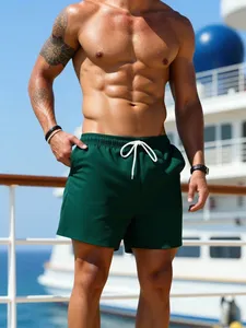 Shorts de Baño Personalizados de Moda, Trajes de Baño Casuales de Verano, Tejido Transpirable, Duradero y Antiarrugas, Fabricante OEM ODM - Product Image 4
