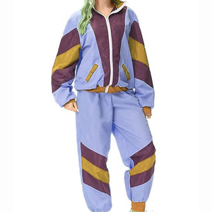 Offre Spéciale – Nouvel Ensemble Coupe-Vent Personnalisé de Haute Qualité pour Femme : Survêtement Zippé et Pantalon de Jogging Rayé - Product Image 3